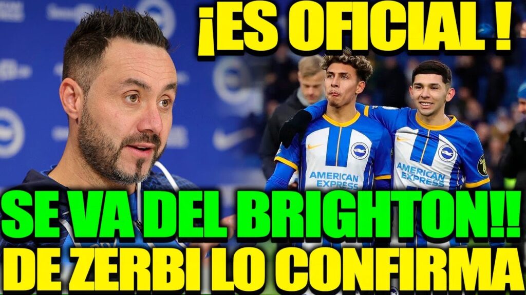 ¡EN OFICIAL! JEREMY SARMIENTO CEDIDO POR EL BRIGHTON, DE ZERVI LO CONFIRMÓ