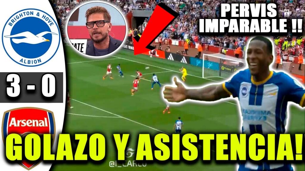 GOLAZO DE ECUATORIANO!!  Pervis Estupiñán asistió y marcó un gol contra el Arsenal