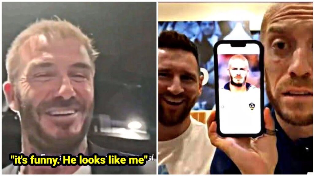 David Beckham's reaction when he watched a video of Papu Gomez imitating his hairstyle