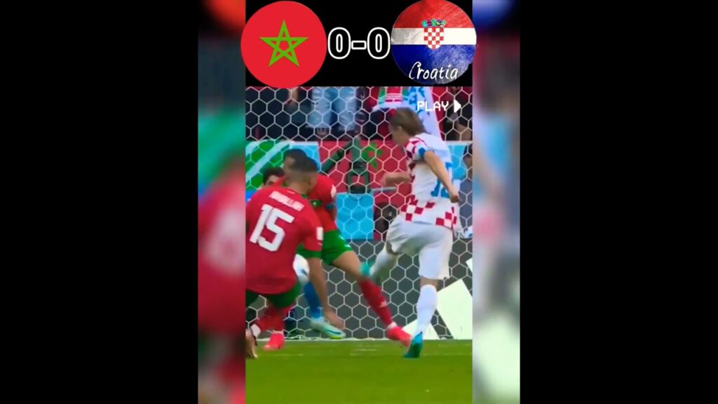 Maroc 🇲🇦 vs Croatie 🇭🇷 World Cup Qatar 2022|(0-0)|#shorts #short#trending#viral #youtubeshorts#yt