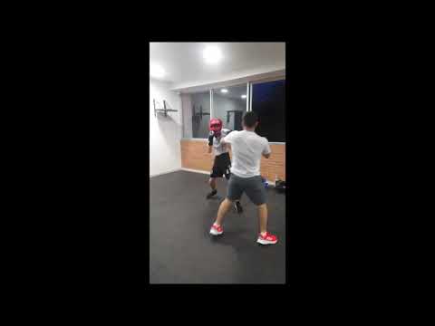 Light sparring (Getting my 125 pound friend tuff as nails)!