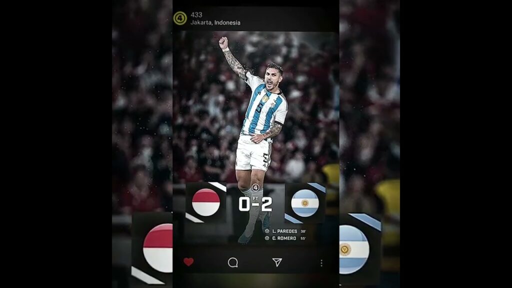tendangan roket paredes ARGENTINA VS INDONESIA