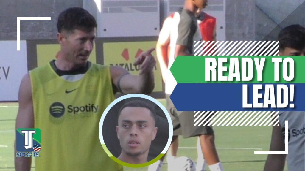 WATCH: Sergiño Dest, Robert Lewandowski, and FC Barcelona TRAIN ahead of Arsenal CLASH WATCH: Sergiño Dest, Robert Lewandowski, and FC Barcelona TRAIN ahead of Arsenal CLASH