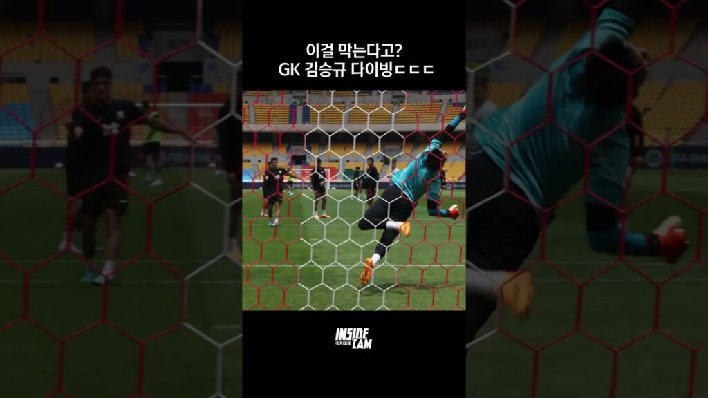 이걸 막는다고? GK 김승규 수퍼 다이빙ㄷㄷ#인캠 #하드털기 #shorts