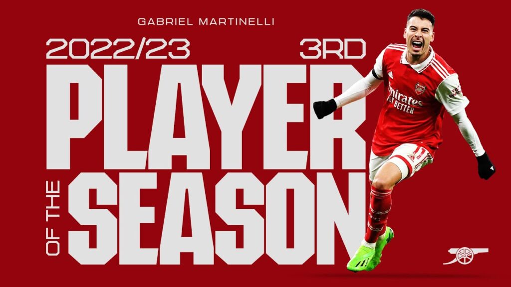 Arsenal 2022/23 men's Player of the season | Third place: Gabriel Martinelli