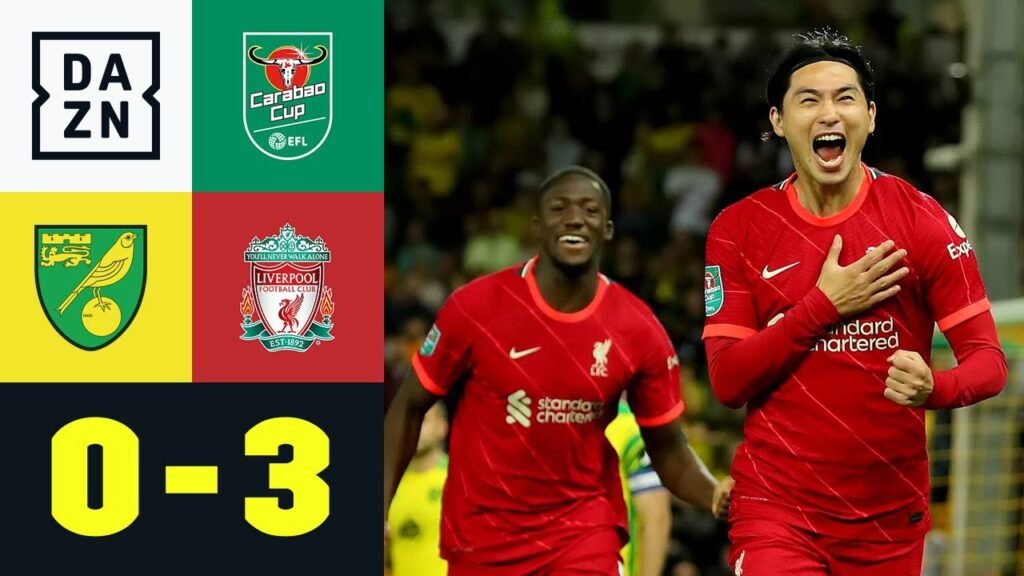 Matchwinner Minamino glänzt bei ungefährdetem Sieg: Norwich - Liverpool 0:3 | Carabao Cup | DAZN