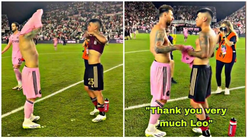 Lionel Messi swapped shirts with compatriot Thiago Almada after the Leagues Cup clash