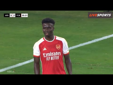 Bukayo Saka Vs Barcelona