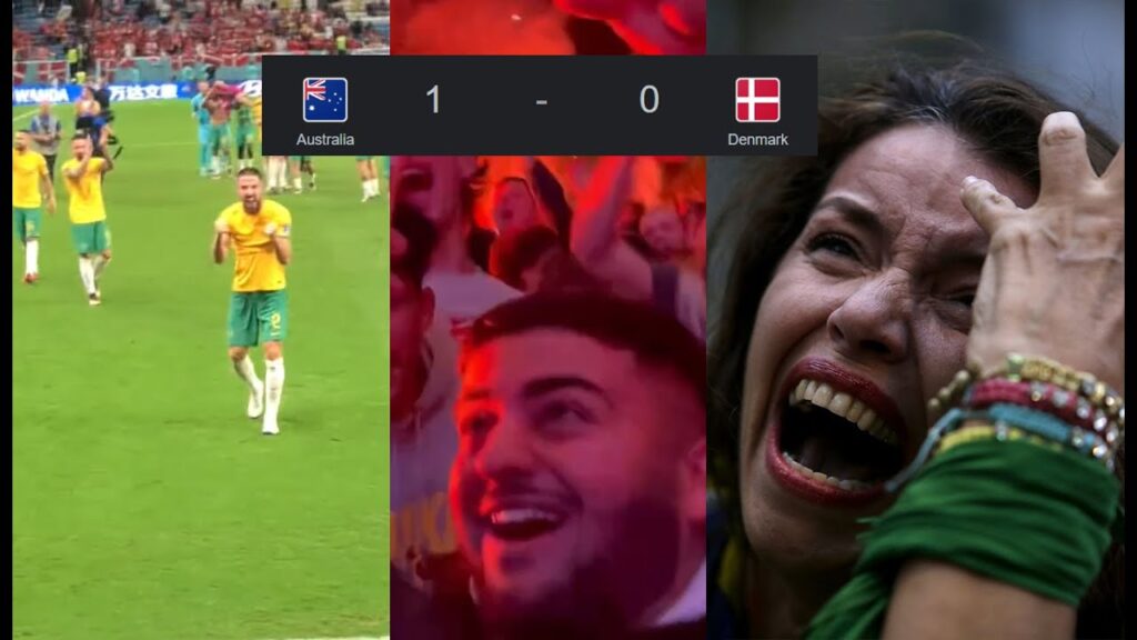 Wild Celebrations by Australia Fans After Reaching World Cup Round of 16 | Australia 1-0 Denmark
