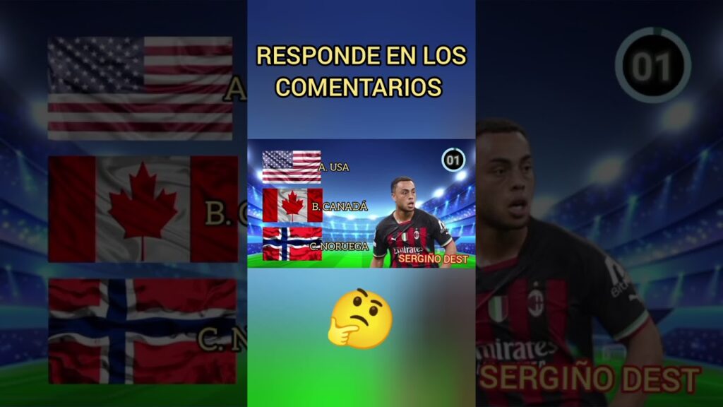ADIVINA LA NACIONALIDAD DE SERGIÑO DEST 🤔 #futbol #shorts #serginodest