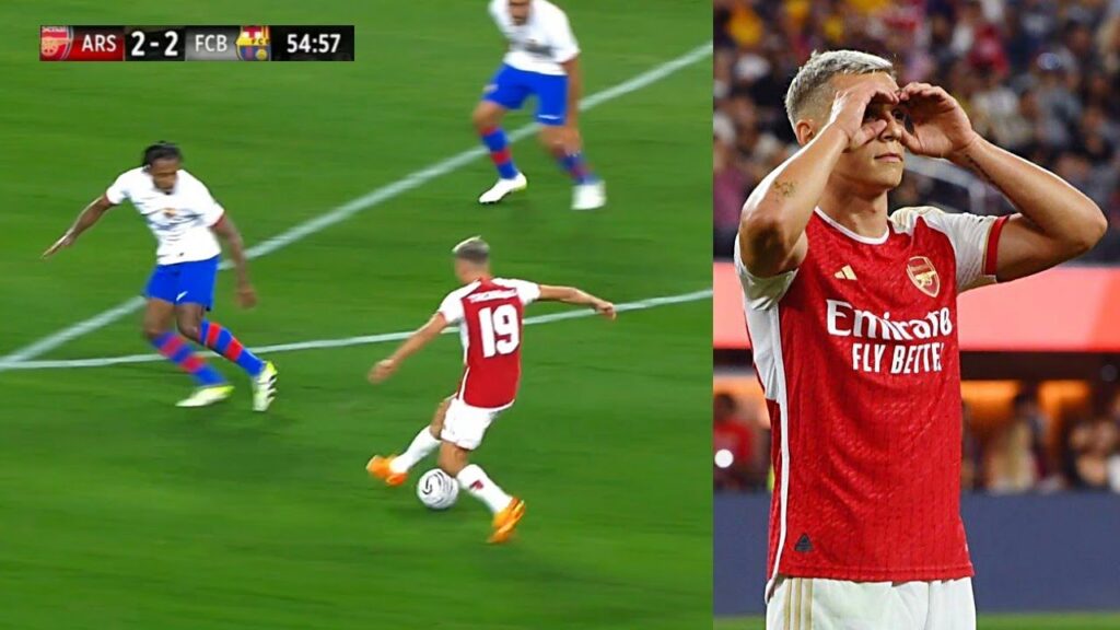 Leandro Trossard Showing His Class against Barcelona