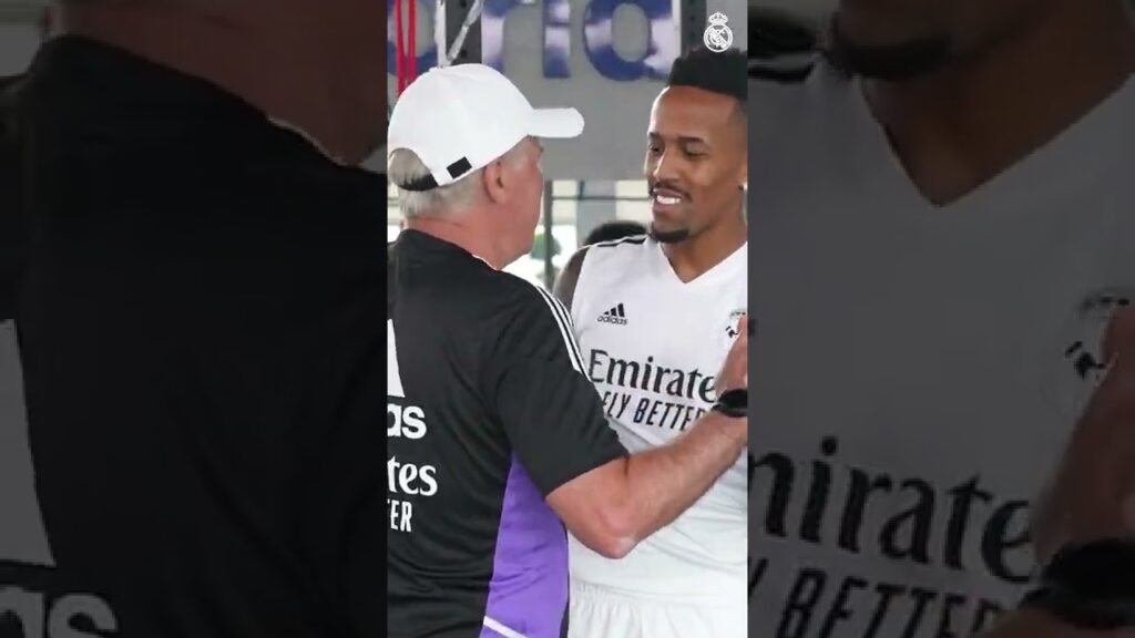 Happy to be back | Militão & Ancelotti #realmadridshorts #shorts