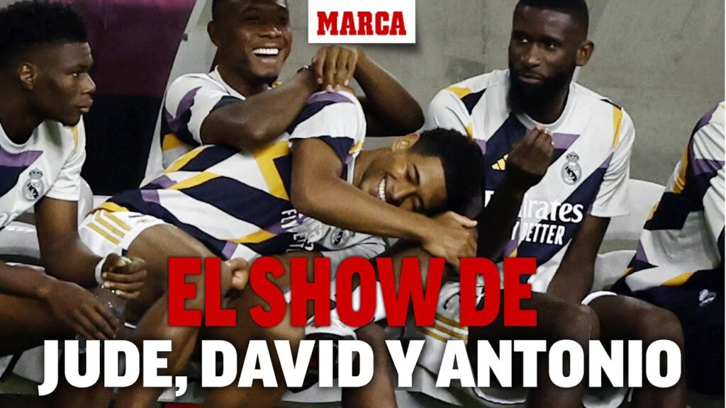 Jude Bellingham, David Alaba y Antonio Rüdiger no se lo pasaron mal en el banquillo  I MARCA