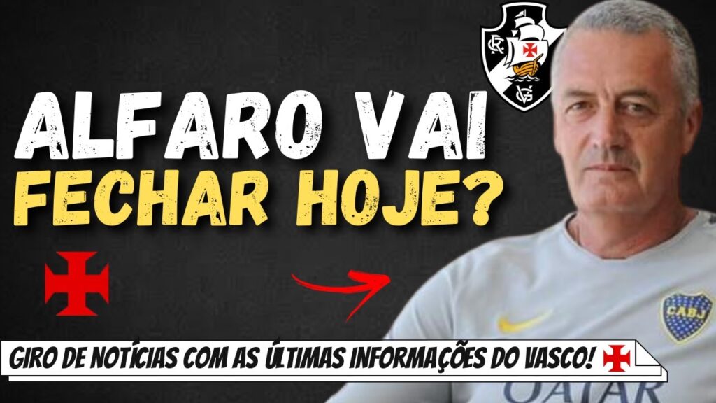 EXPECTATIVA: VASCO PODE FECHAR HOJE COM NOVO TÉCNICO | GUSTAVO ALFARO É FAVORITO | MEDEL ANUNCIADO?