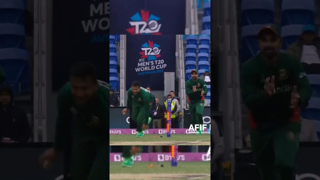 Afif and shakib al hasan awesome run out🔥 #youtubeshorts #short #cricketshorts #shorts