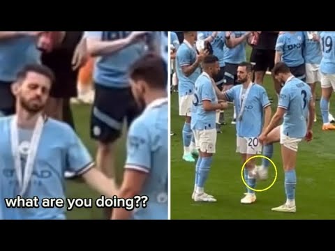 Bernardo Silva reaction to Ruben Dias tackle him for no reason 😭😧😨