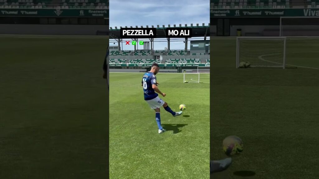 Shooting challenge with Argentina player Pezzella