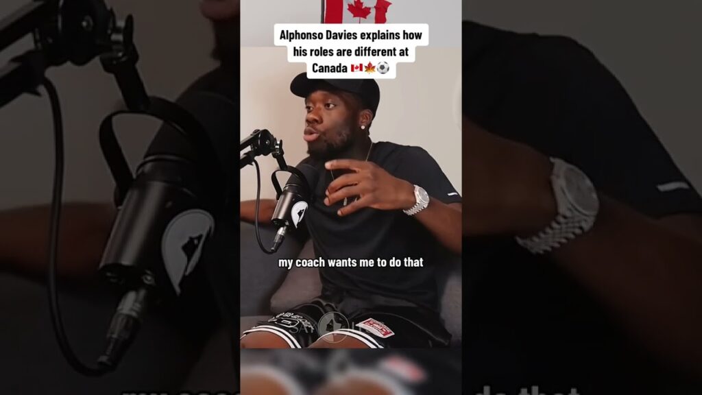 Alphonso Davies explains how his roles are different at Canada 🇨🇦🍁⚽️