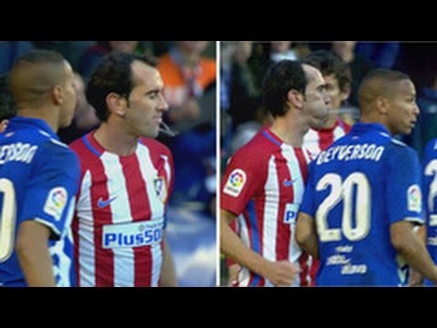 Watch Diego Godín reaction when a player spits on him"disgusting" Must Watch!!!!