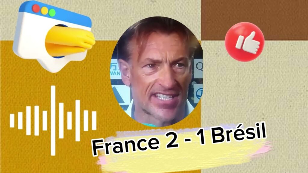 La réaction du coach Hervé Renard après la victoire face au Brésil