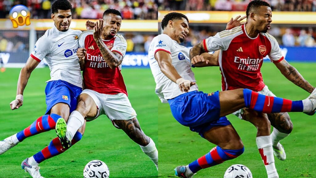 😳Araujo Crazy Tackle on Gabriel Jesus