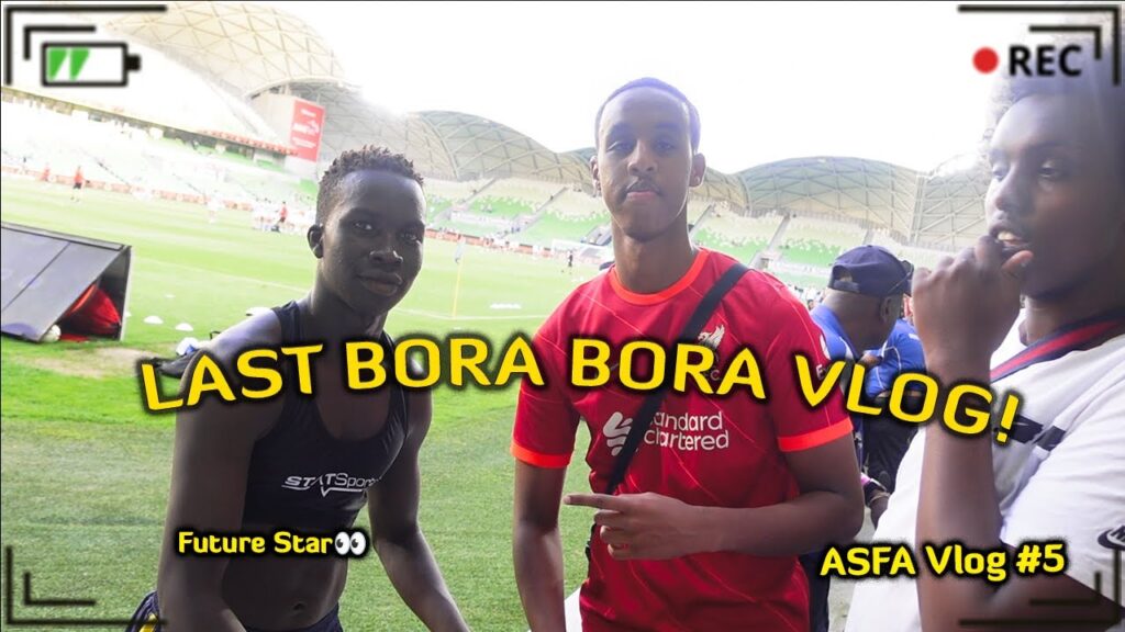 we met Garang Kuol. ASFA final matchday!!