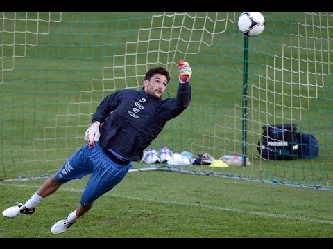 Entraînement spécifique gardien avec Hugo Lloris (France-Finlande)