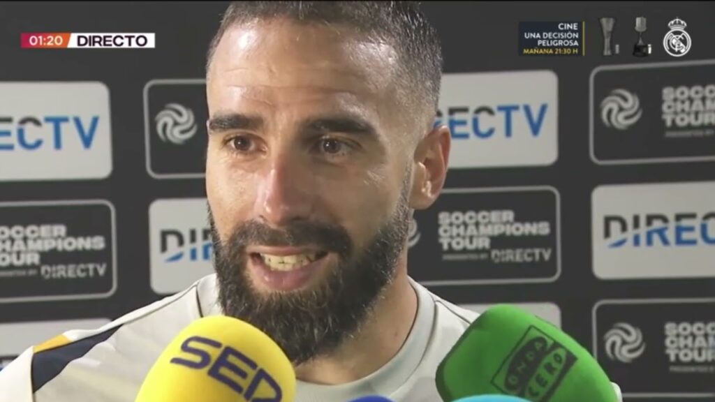 Declaraciones de Dani Carvajal después de la derrota ante el Barcelona en el Clasico de Dallas. Declaraciones de Dani Carvajal después de la derrota ante el Barcelona en el Clasico de Dallas.