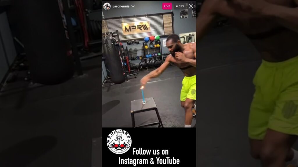 Jaron Ennis shows INCREDIBLE Speed as he attempts to put out a flame on a burning candle in the gym