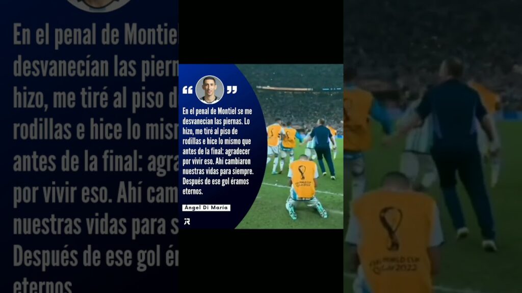 Ángel Di María sobre el penal de Montiel y ser campeón del mundo con Argentina #shorts