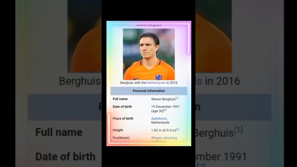 biography of Steven Berghuis || #fifaworldcup || #football
