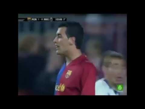Sergio Busquets vs Recreativo de Huelva ● La Liga 08/09 ●  All Touches and Actions