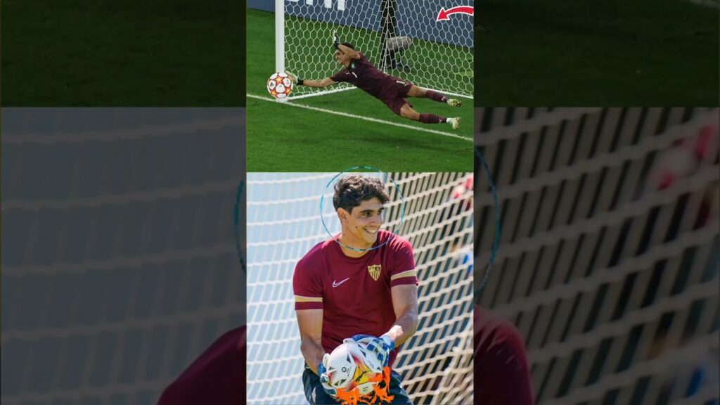 ايه هيا الحركه الذكيه اللي بيعملها بونو لما يجي يصد ضربه جزاء 💣 👌 #ياسين_بونو #shorts