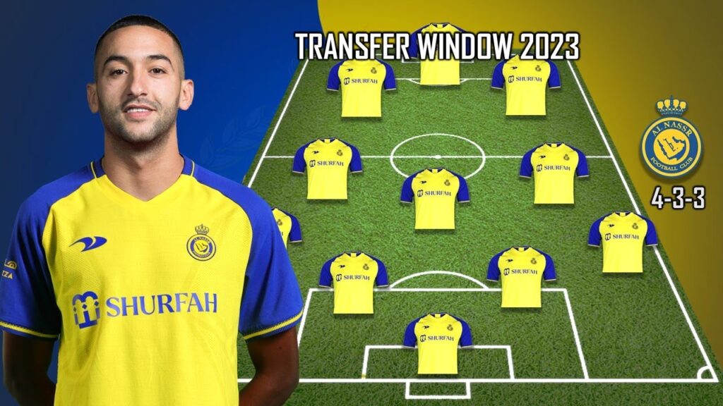 AL NASSR POTENTIAL STARTING LINEUP WITH HAKIM ZIYECH ,TRANSFER WINDOW 2023