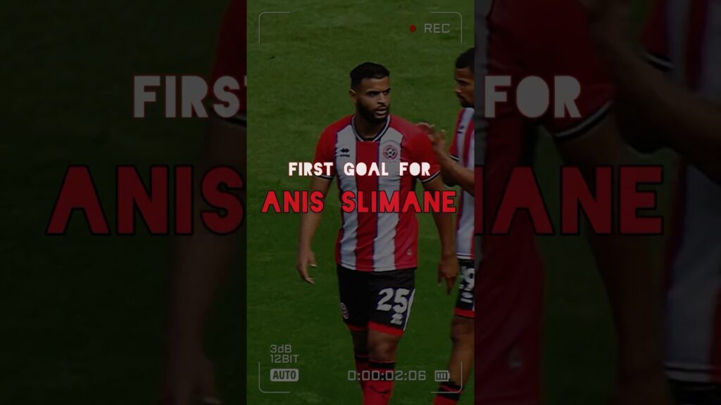 First goal for anis slimane with Sheffield United vs Derby #football #premierleague #sheffield