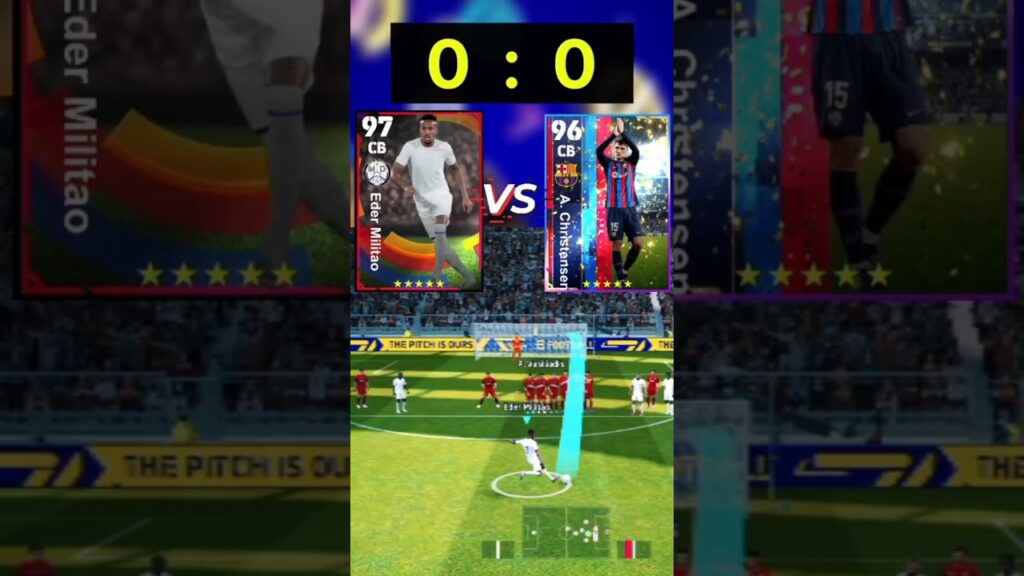Eder Militao⚪ 🇧🇷 🆚 Andreas Christensen⚫ 🇩🇰 💥😮‍💨😲 #efootball #efootball2023 #laliga #spain #brazil