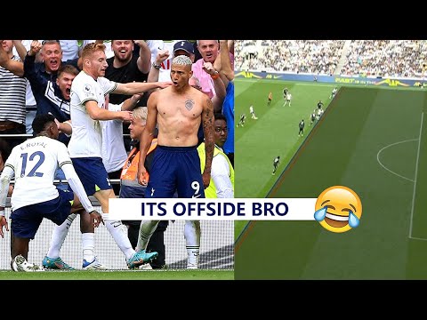 😂Richarlison Celebrated Offside GOAL By Taking Off His SHIRT vs Fulham | Got Yellow Card😂