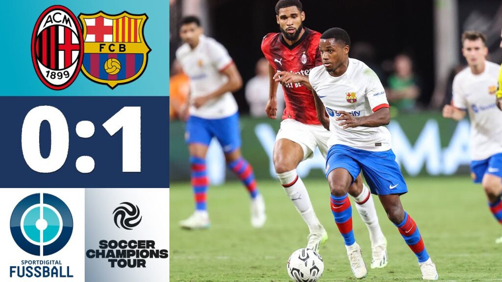 Traumtor! Ansu Fati schießt Barcelona sehenswert zum Sieg | AC Mailand - FC Barcelona