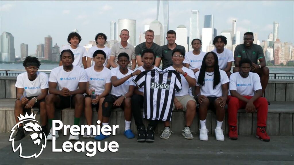 Nick Pope, Dan Burn & Robbie Mustoe meet with Barclays Goal-E members | Premier League | NBC Sports