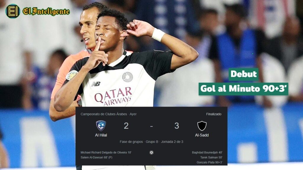 Gonzalo Plata debutó con gol agónico en Al-Sadd