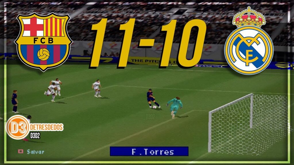 BARCELONA vs REAL MADRID (Completo) | 2023 | PS1: Winning Eleven 2002 (mod)