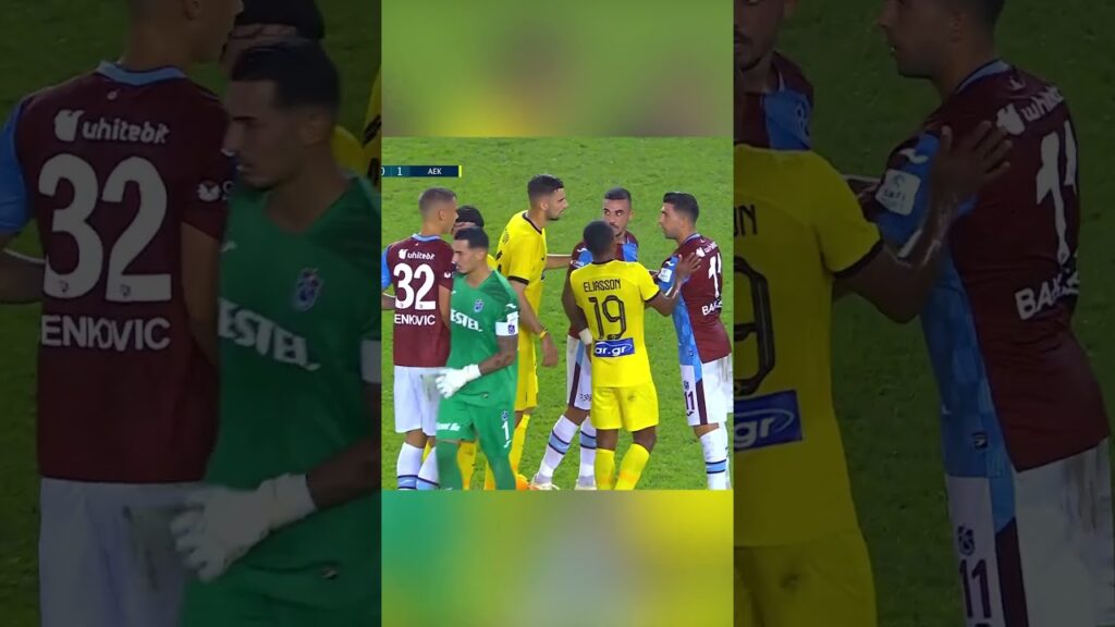 Trabzonspor - AEK Maçında Bakasetas ve Szymanski Arasında Gergin Anlar Yaşandı!