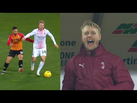 Simon Kjaer Showing Leadership vs Benevento
