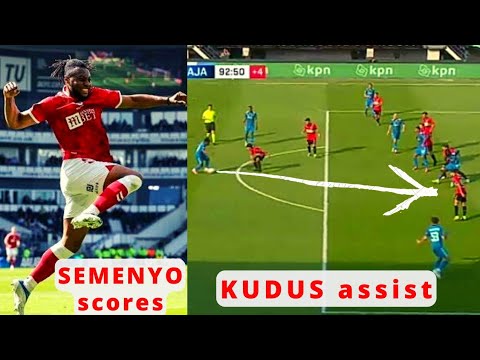 Antoine Semenyo scored⚽ Mohammed Kudus with sweet assist🅰️Great chance to score in Nec vs Ajax 0-1🇬🇭