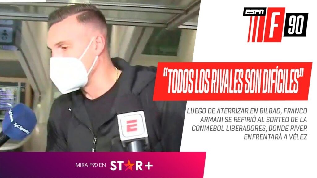 "TODOS LOS RIVALES SON DIFÍCILES": Franco Armani y su opinión sobre el sorteo de la Libertadores