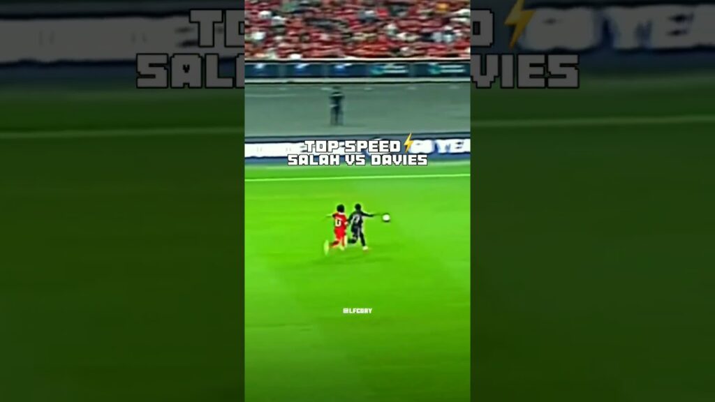 Mo Salah to Alphonso Davies: So fast! 🥵 #lfc #shorts #trending