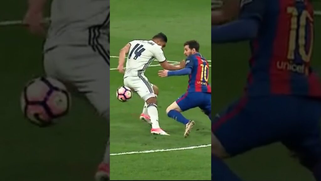 messi humillando a casemiro
