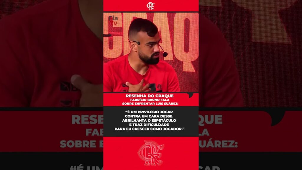 Fabrício Bruno contou como foi enfrentar Luis Suárez no jogo pela Copa do Brasil.