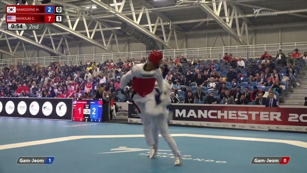 309 R-32 M-80kg 🔵 NAMGOONG Hwan KOR vs 🔴 NICKOLAS Carl alan USA I Manchester 2022 World Taekwondo GP