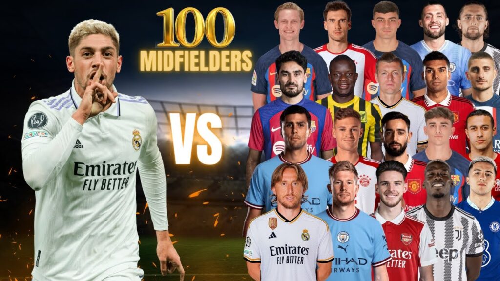 Federico Valverde 🆚 💯Midfielders 💥De Bruyne Modric Casemiro Bellingham Pedri Gavi Rodri Declan Rice💪